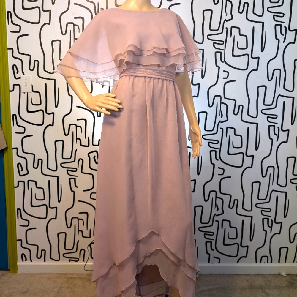Miss Elliette Vintage Mauve Layered Gown